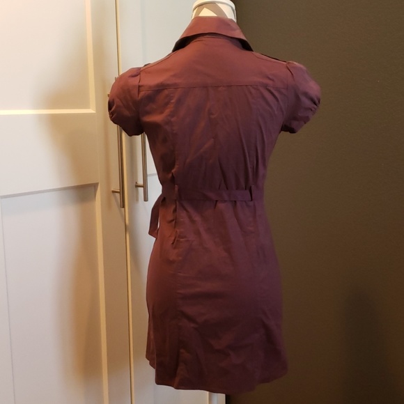 Annabelle Button up Purple dress - Picture 3 of 4